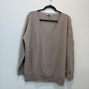 Barrow & Grove 100% Cashmere  V-Neck Sweater • L